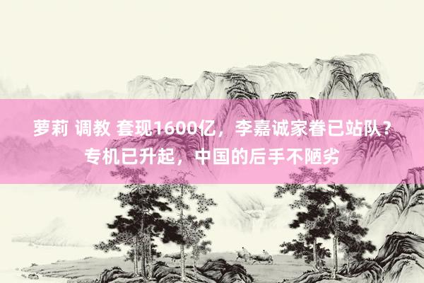 萝莉 调教 套现1600亿，李嘉诚家眷已站队？专机已升起，中国的后手不陋劣