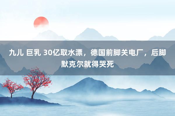 九儿 巨乳 30亿取水漂，德国前脚关电厂，后脚默克尔就得哭死